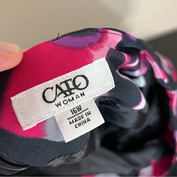 Cato Woman Pink Geometric Shapes Pencil Skirt - Picture 7 of 13